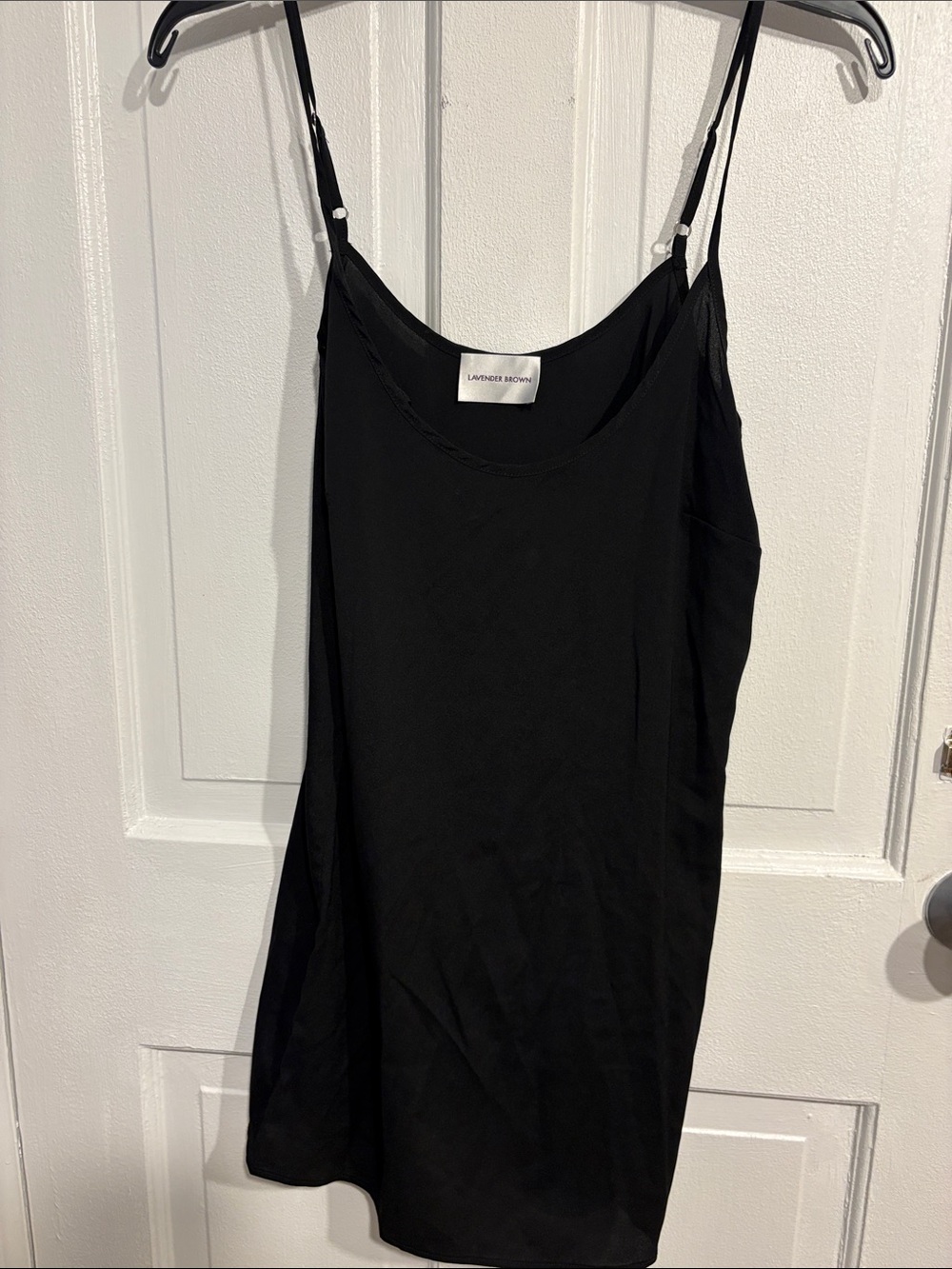Lavender Brown Black Slip Camisole with Adjustable Straps